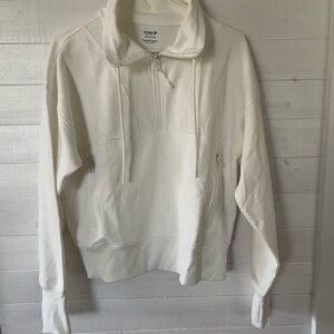 Old Navy Off White Activewear Quarter Zip